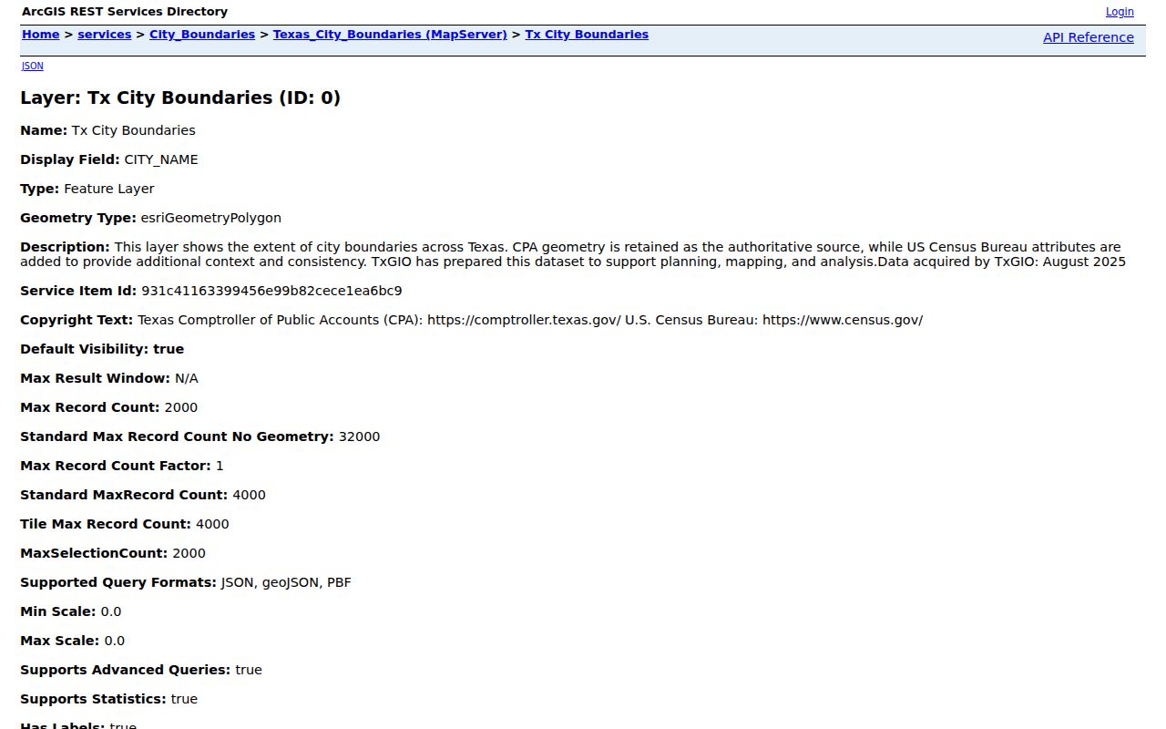 Texas City ZIP code directory municipal-boundary map service